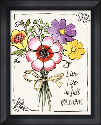 Framed Sunny Bouquets III Print