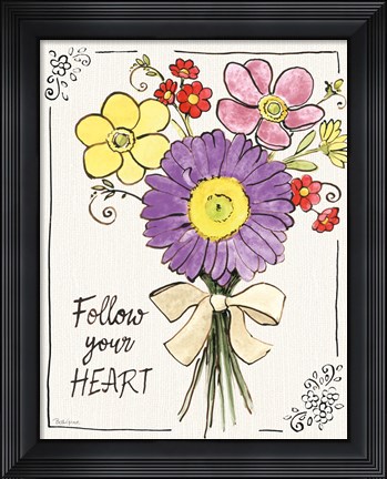Framed Sunny Bouquets II Print