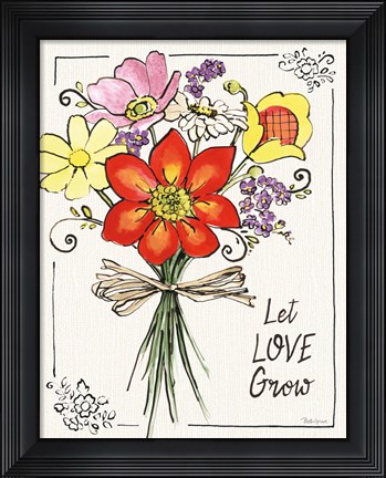 Framed Sunny Bouquets I Print