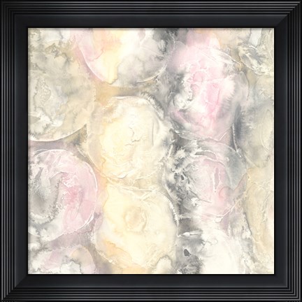Framed Blush Circles I Print