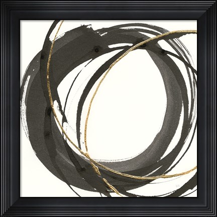 Framed Gilded Enso I Print
