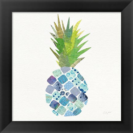 Framed Tropical Fun Pineapple II Print