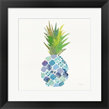 Framed Tropical Fun Pineapple II Print