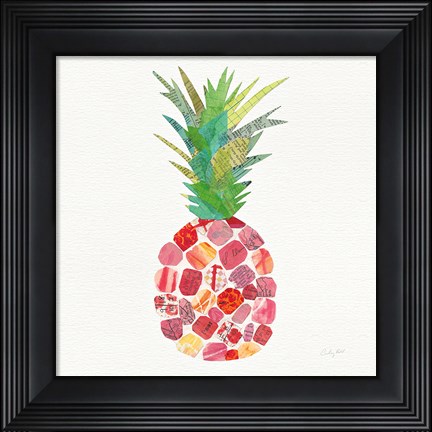 Framed Tropical Fun Pineapple I Print