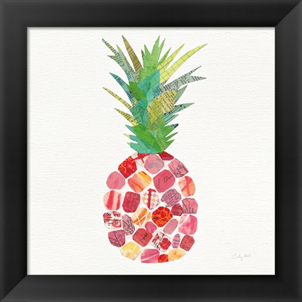 Framed Tropical Fun Pineapple I Print