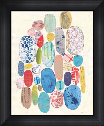 Framed Geometric Collage I Bright Print
