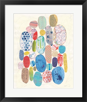 Framed Geometric Collage I Bright Print