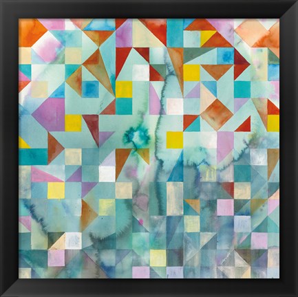 Framed Modern Patchwork Print