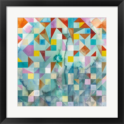 Framed Modern Patchwork Print