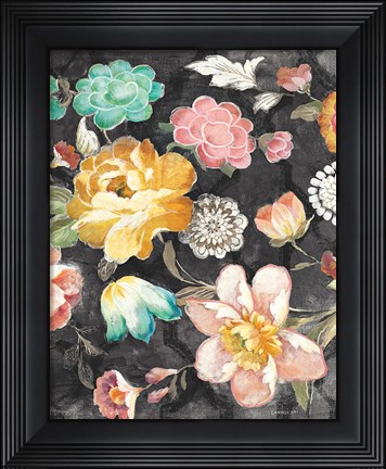 Framed Garden of Delight Black III Print