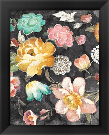 Framed Garden of Delight Black III Print