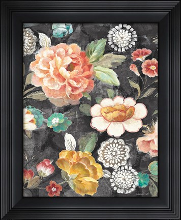 Framed Garden of Delight Black II Print