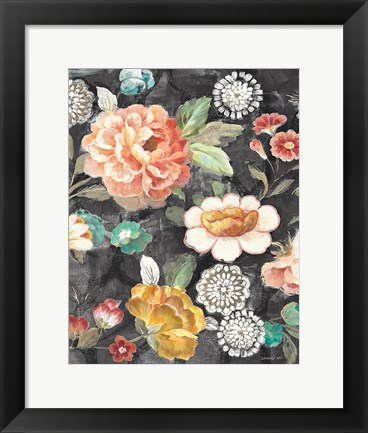 Framed Garden of Delight Black II Print