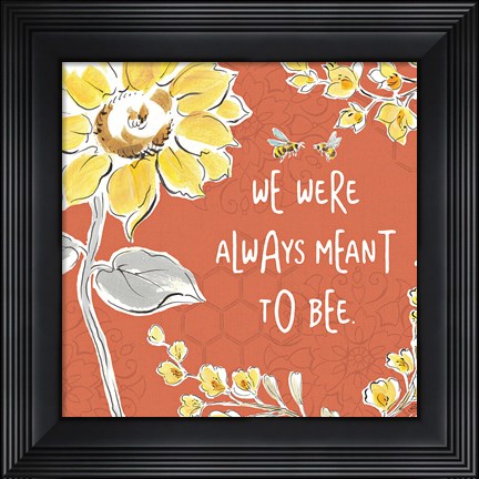 Framed Bee Happy IV Spice Print