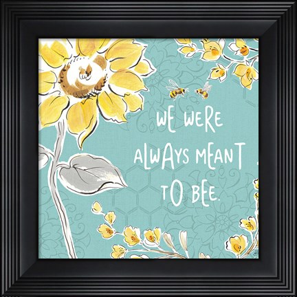 Framed Bee Happy IV Print