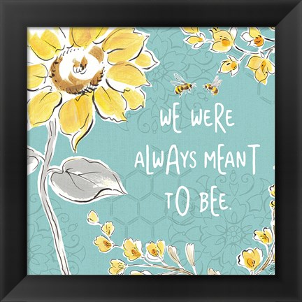 Framed Bee Happy IV Print