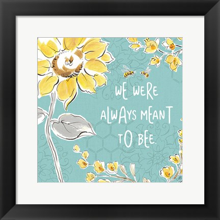 Framed Bee Happy IV Print