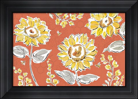 Framed Bee Happy I Spice Print