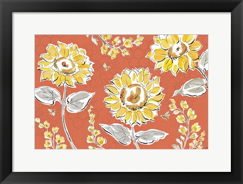 Framed Bee Happy I Spice Print