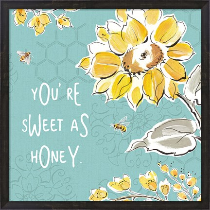 Framed Bee Happy III Print