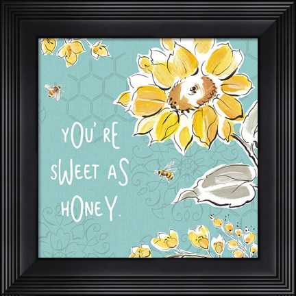 Framed Bee Happy III Print