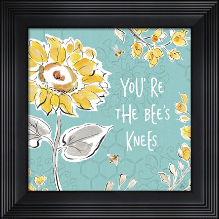 Framed Bee Happy II Print