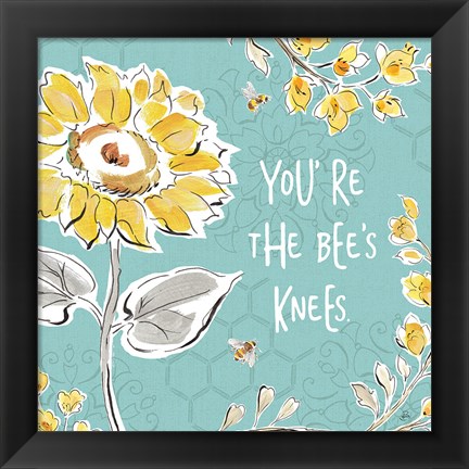 Framed Bee Happy II Print