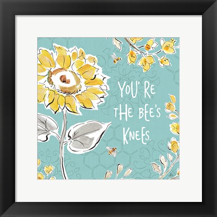 Framed Bee Happy II Print