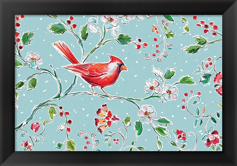 Framed Holiday Wings I Blue Print