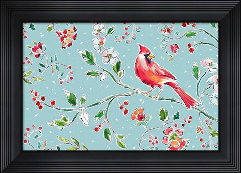 Framed Holiday Wings II Blue Print