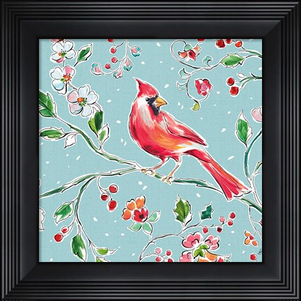Framed Holiday Wings IV Blue Print