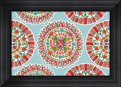 Framed Holiday Wings VII Blue Print