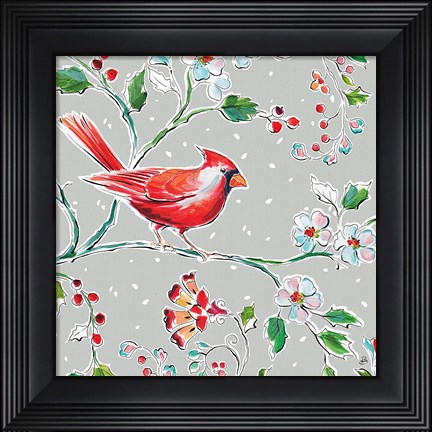 Framed Holiday Wings III Print