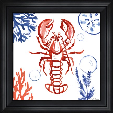 Framed Coastal Jewels VI Print