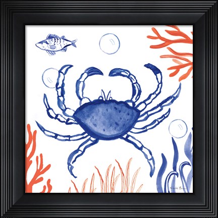 Framed Coastal Jewels V Print