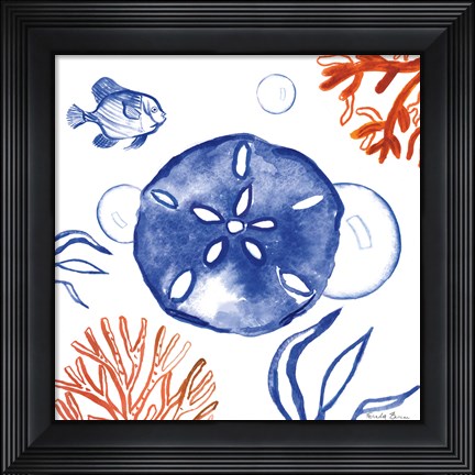 Framed Coastal Jewels IV Print