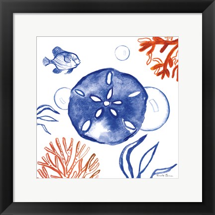 Framed Coastal Jewels IV Print