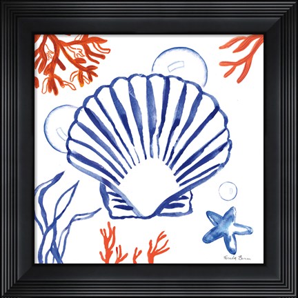 Framed Coastal Jewels III Print