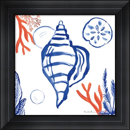 Framed Coastal Jewels II Print