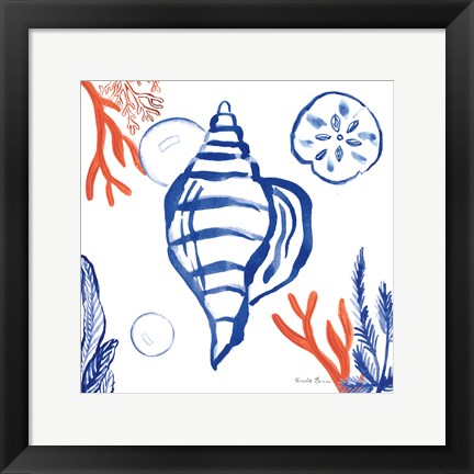 Framed Coastal Jewels II Print