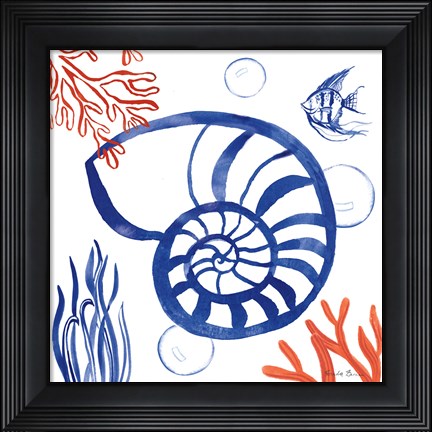 Framed Coastal Jewels I Print