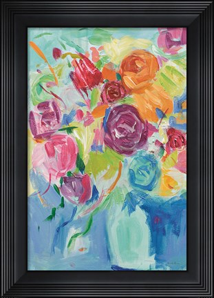 Framed Matisse Florals Pastel Crop Print