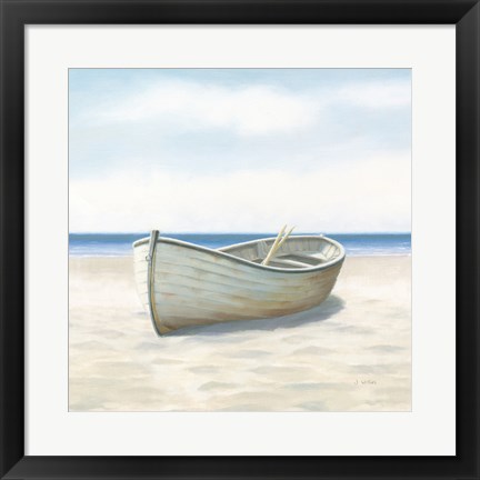 Framed Beach Days I No Fence Flowers Crop Print