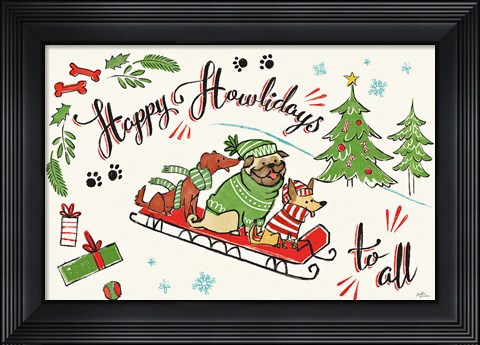 Framed Winter Wooferland I Print