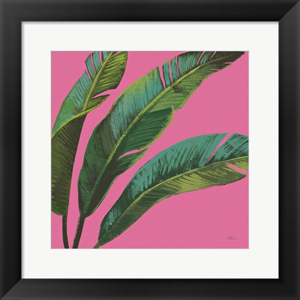 Framed Welcome to Paradise XI on Pink Print