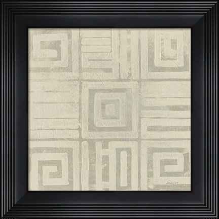 Framed Geometric Tone on Tone III Dark Print
