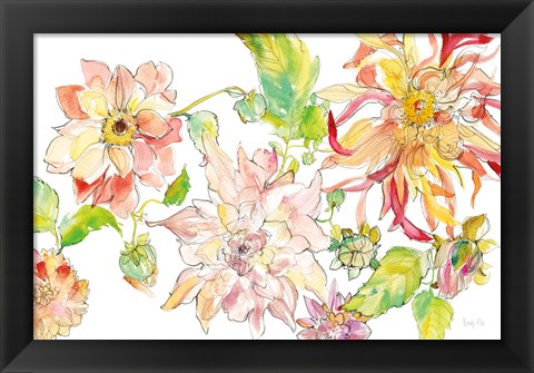 Framed Dahlia Delight of the Day I Print