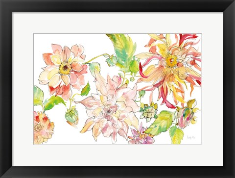 Framed Dahlia Delight of the Day I Print