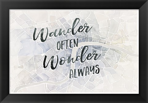 Framed Watercolor Wanderlust London Adventure Print