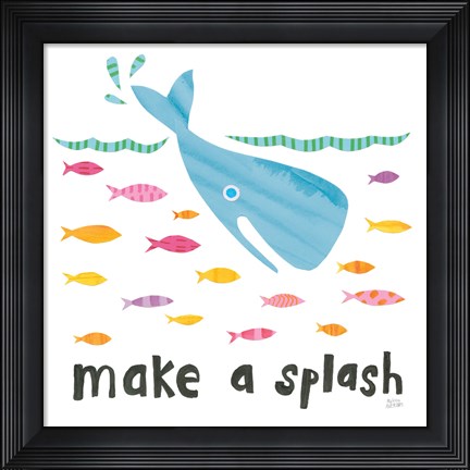Framed Ocean Splash I Print
